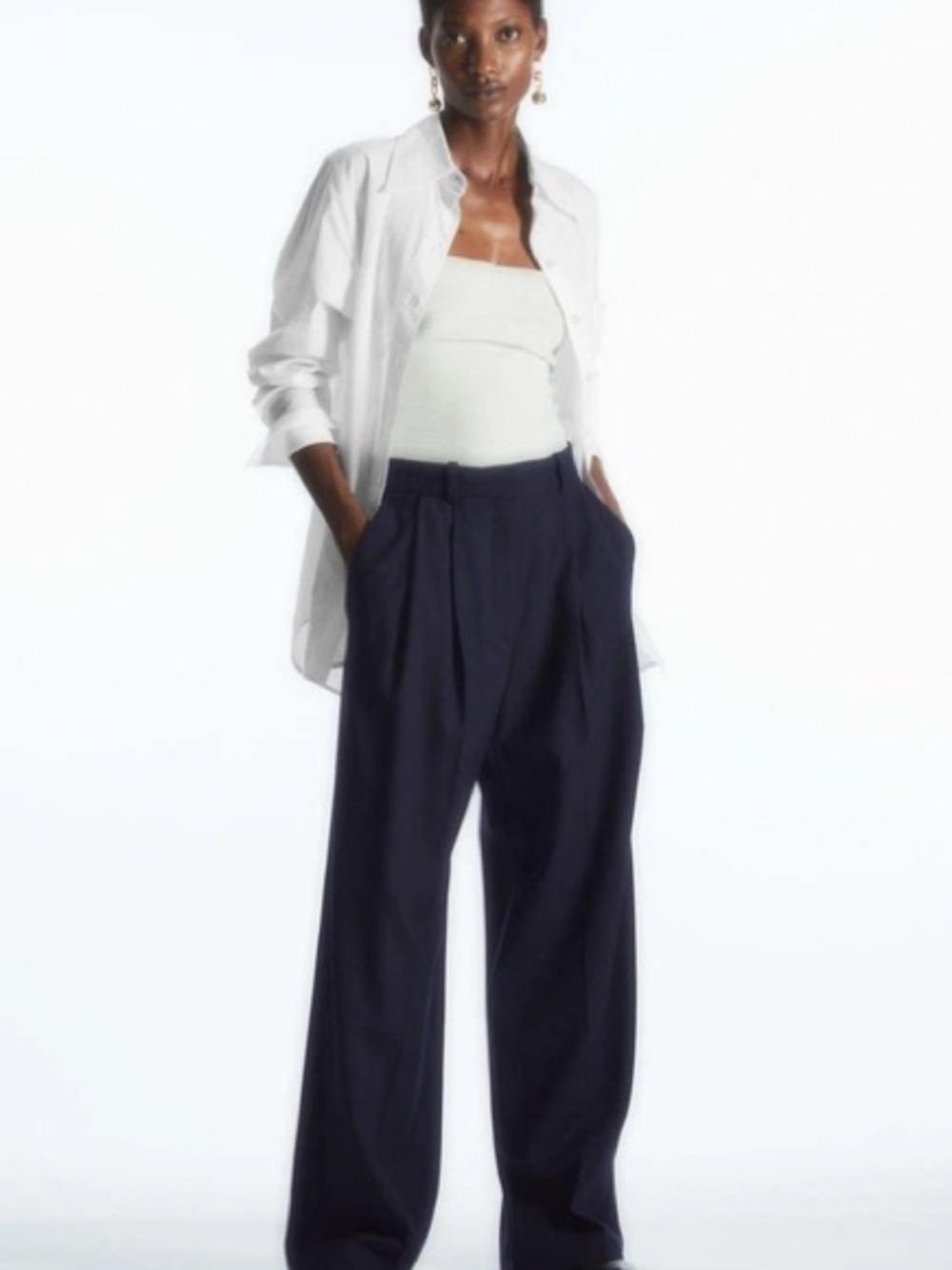 COS Wide-Leg Tailored Wool Trousers, product 1129676